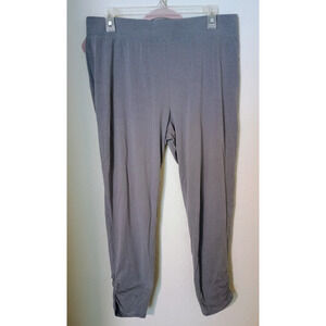 Koolaburra By Ugg Light Gray Lightweight Knit Ruche Ankle Pull-On Lounge Pants L